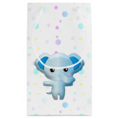 Sac Cadeau Eléphant petit garçon bleu mignon (Dos)