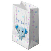 Sac Cadeau Eléphant petit garçon bleu mignon (Devant Angle)
