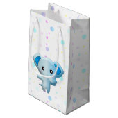 Sac Cadeau Eléphant petit garçon bleu mignon (Dos Angle)
