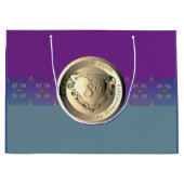 Sac cadeau Emblem 8e anniversaire Mariage en bronz (Devant)