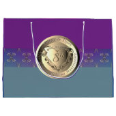 Sac cadeau Emblem 8e anniversaire Mariage en bronz (Dos)