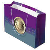 Sac cadeau Emblem 8e anniversaire Mariage en bronz (Dos Angle)