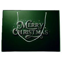 Sac cadeau Emerald Green "Joyeux Noël"