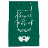 Sac cadeau Emerald Green personnalisé (Dos)