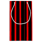 Sac cadeau en bande noire et rouge (Dos)