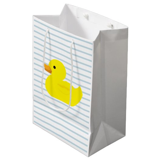 Sac cadeau en caoutchouc Bleu Canard (Devant Angle)