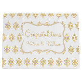 Sac cadeau en dentelle pour Mariage personnalisé (Devant)