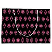 Sac cadeau en dentelle rose et noire (Dos)