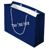 Sac cadeau en faux jeans bleus avec texte personna (Dos Angle)