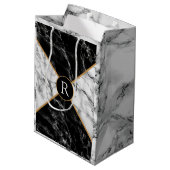 Sac cadeau en marbre à lettre personnalisée monogr (Dos Angle)