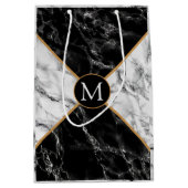 Sac cadeau en marbre à lettre personnalisée monogr (Devant)