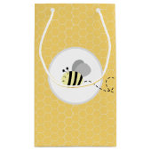Sac cadeau en nid d'abeille de bourdon gris (Dos)