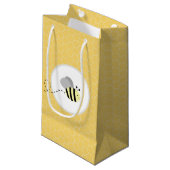 Sac cadeau en nid d'abeille de bourdon gris (Devant Angle)