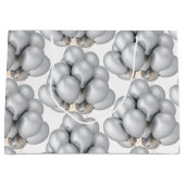 Sac cadeau en papier à ballons d'argent (Devant)