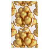 Sac cadeau en papier à ballons d'or (Devant)