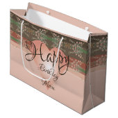 Sac cadeau en papier floral design (Devant Angle)