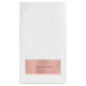 Sac cadeau en poudre d'or rose métal minimal (Dos)