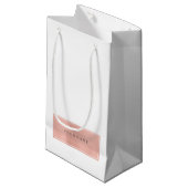 Sac cadeau en poudre d'or rose métal minimal (Devant Angle)