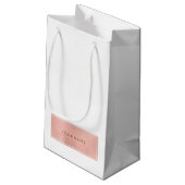 Sac cadeau en poudre d'or rose métal minimal (Dos Angle)