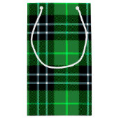 Sac cadeau en tatan bleu et noir (Dos)