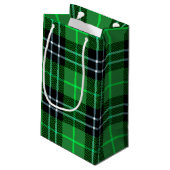 Sac cadeau en tatan bleu et noir (Dos Angle)