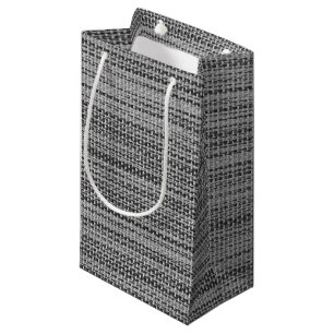 Sac Cadeau en Tissu Synthétique Gris