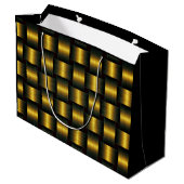Sac cadeau en treillis doré (Dos Angle)