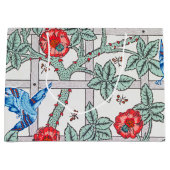 Sac Cadeau Escalade Rose & Petit Oiseau, William Morris Grand (Devant)