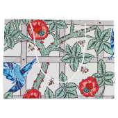 Sac Cadeau Escalade Rose & Petit Oiseau, William Morris Grand (Dos)