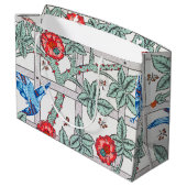 Sac Cadeau Escalade Rose & Petit Oiseau, William Morris Grand (Dos Angle)