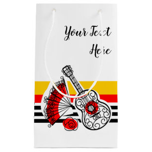 Sac Cadeau Espagnol Souvenirs Classic Stripe Text Petit