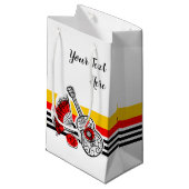 Sac Cadeau Espagnol Souvenirs Classic Stripe Texte petit (Devant Angle)