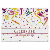 Sac Cadeau Et Streamers Colorés Confetti (Devant)