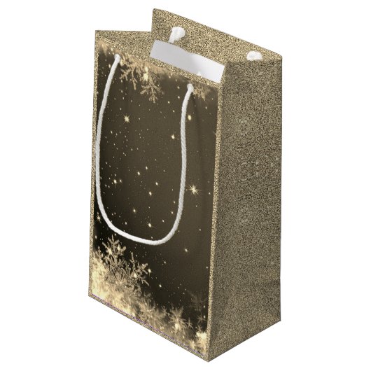 Sac cadeau étincelant Snowflake (Dos Angle)