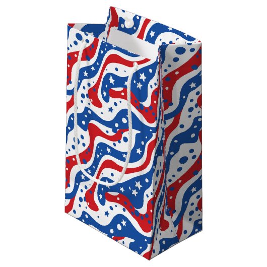 Sac cadeau Étoiles patriotiques (Devant Angle)