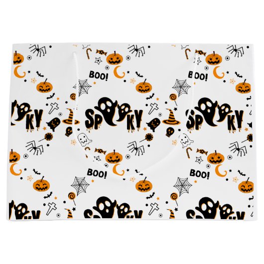 Sac cadeau fantôme géant Halloween Spooky (Devant)