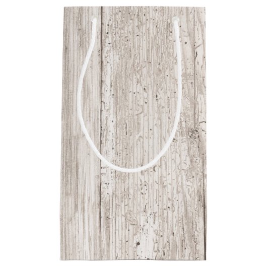 Sac cadeau Faux White Patiné Wood (Devant)