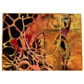 Sac cadeau Femme africaine et girafe (Dos)