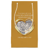 Sac cadeau femme anniversaire mariage d'or (Devant)