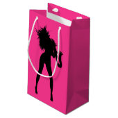 Sac Cadeau Femme Joueuse de Saxophone (Dos Angle)
