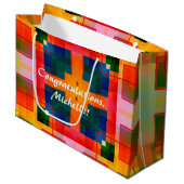 Sac cadeau Festive Abstrait coloré (Devant Angle)