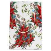 Sac cadeau Festive Rich Red Poinsettia (Dos)