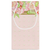 Sac cadeau Fête des mariées Aquarelle Rose Bouquet (Dos)