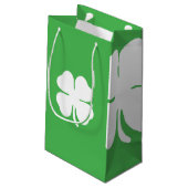 Sac cadeau feuille de trèfle blanc (Dos Angle)