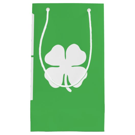 Sac cadeau feuille de trèfle blanc (Devant)