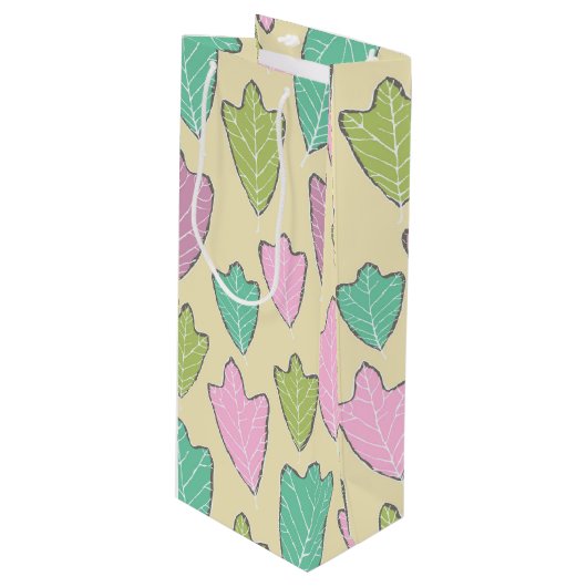 Sac cadeau Feuille en chêne oriental contemporain (Devant Angle)