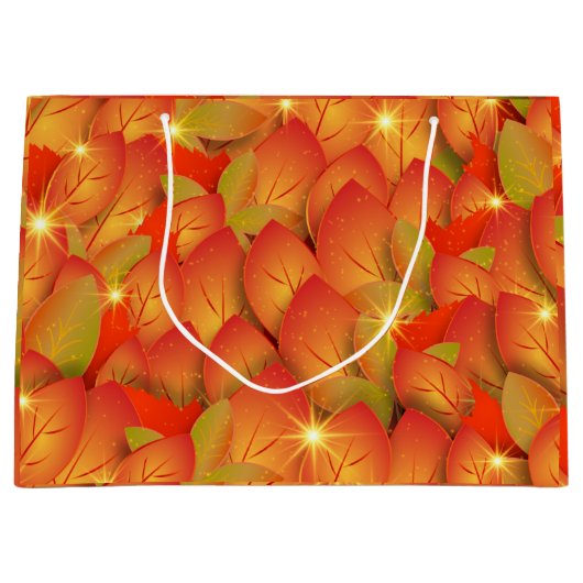 sac cadeau feuilles d'automne (Devant)