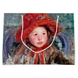 Sac Cadeau Fille dans un grand Casquette rouge, Mary Cassatt