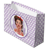 Sac cadeau fille rétro mignon (Devant Angle)
