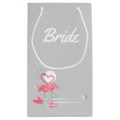 Sac Cadeau Flamant rose Love Side Bride petit (Dos)